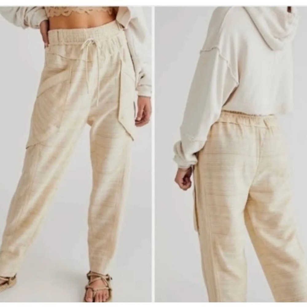 Free People Sweet Escape Tapered Pants Cotton High Rise womens Size small